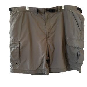 REI Mens Cargo Shorts Size XL Gray Outdoor Belted UPF‎ 50+ Hiking Trail Gorpcore